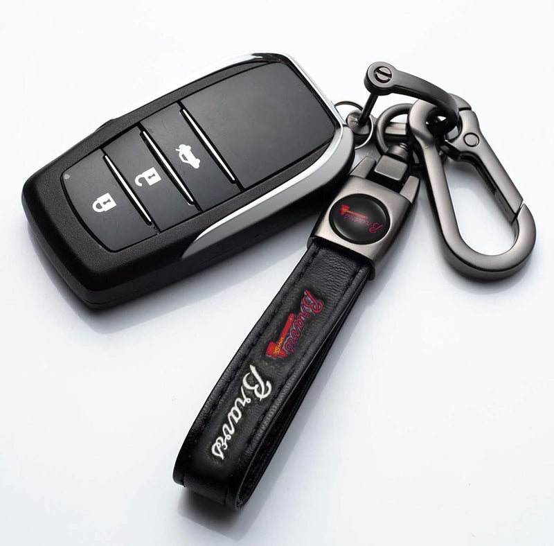 EMIJOY Braves Car Keychain Keyring for Atlanta Braves Baseball Fans,Atlanta Brav Accessory 2 Packs Leather Car Keychain,Women/Men's Key Chains for Vehicles,Auto Key Ring Lanyard for Key Fob Holder - Image 4
